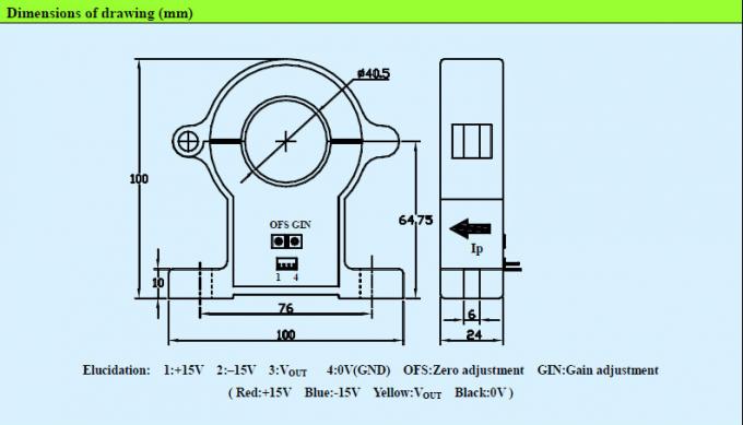 Lichtgewichtzaaleffect Huidige Sensor Brede Waaier Meting CS800EK2